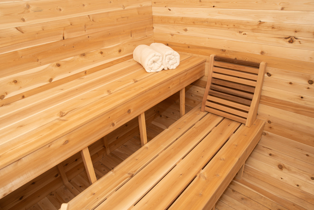 Dundalk Canadian Timber Luna White Cedar Outdoor Sauna | 2-4 People | Wood or Electric Heater