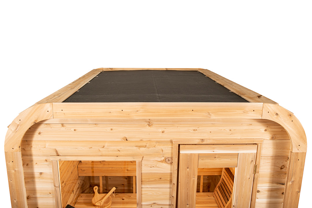 Dundalk Canadian Timber Luna White Cedar Outdoor Sauna | 2-4 People | Wood or Electric Heater