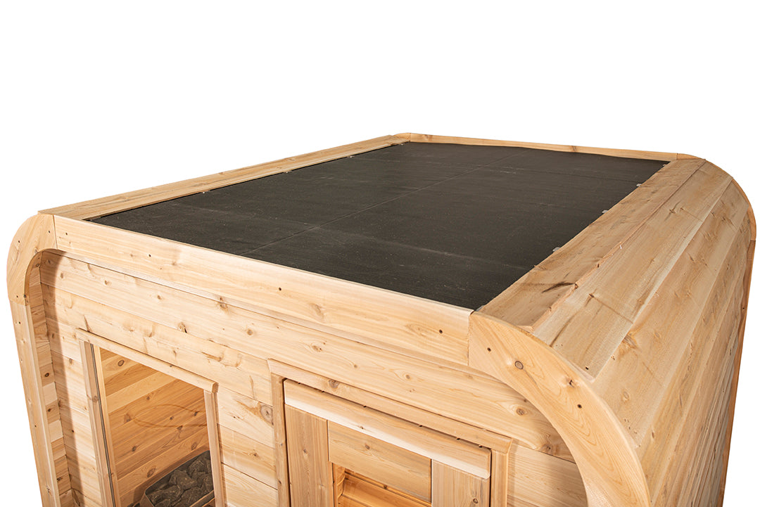 Dundalk Canadian Timber Luna White Cedar Outdoor Sauna | 2-4 People | Wood or Electric Heater