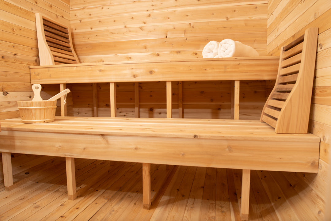 Dundalk Canadian Timber Luna White Cedar Outdoor Sauna | 2-4 People | Wood or Electric Heater