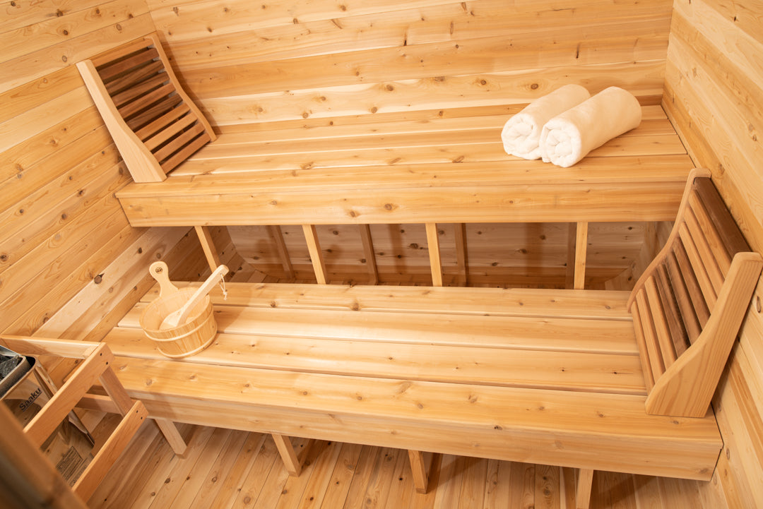 Dundalk Canadian Timber Luna White Cedar Outdoor Sauna | 2-4 People | Wood or Electric Heater