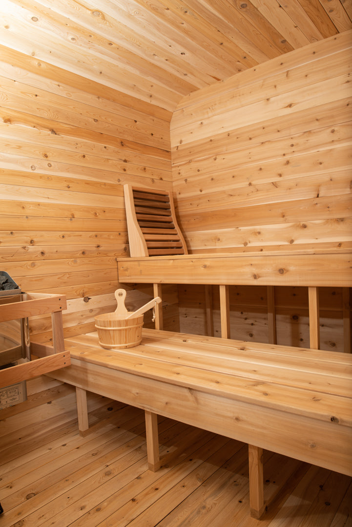 Dundalk Canadian Timber Luna White Cedar Outdoor Sauna | 2-4 People | Wood or Electric Heater
