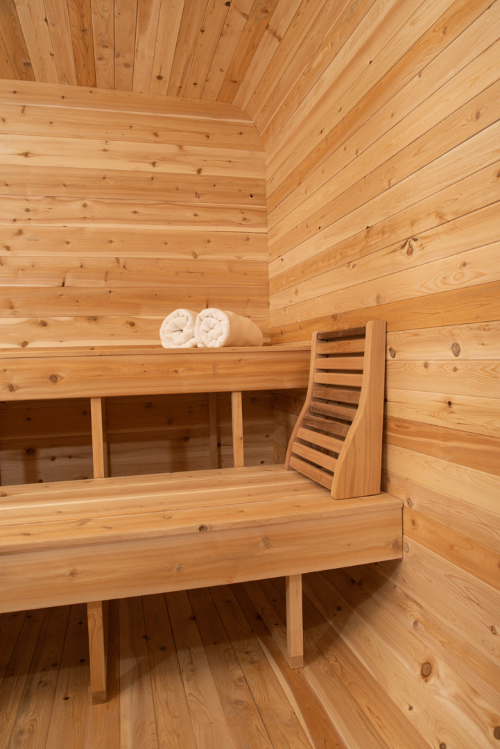 Dundalk Canadian Timber Luna White Cedar Outdoor Sauna | 2-4 People | Wood or Electric Heater