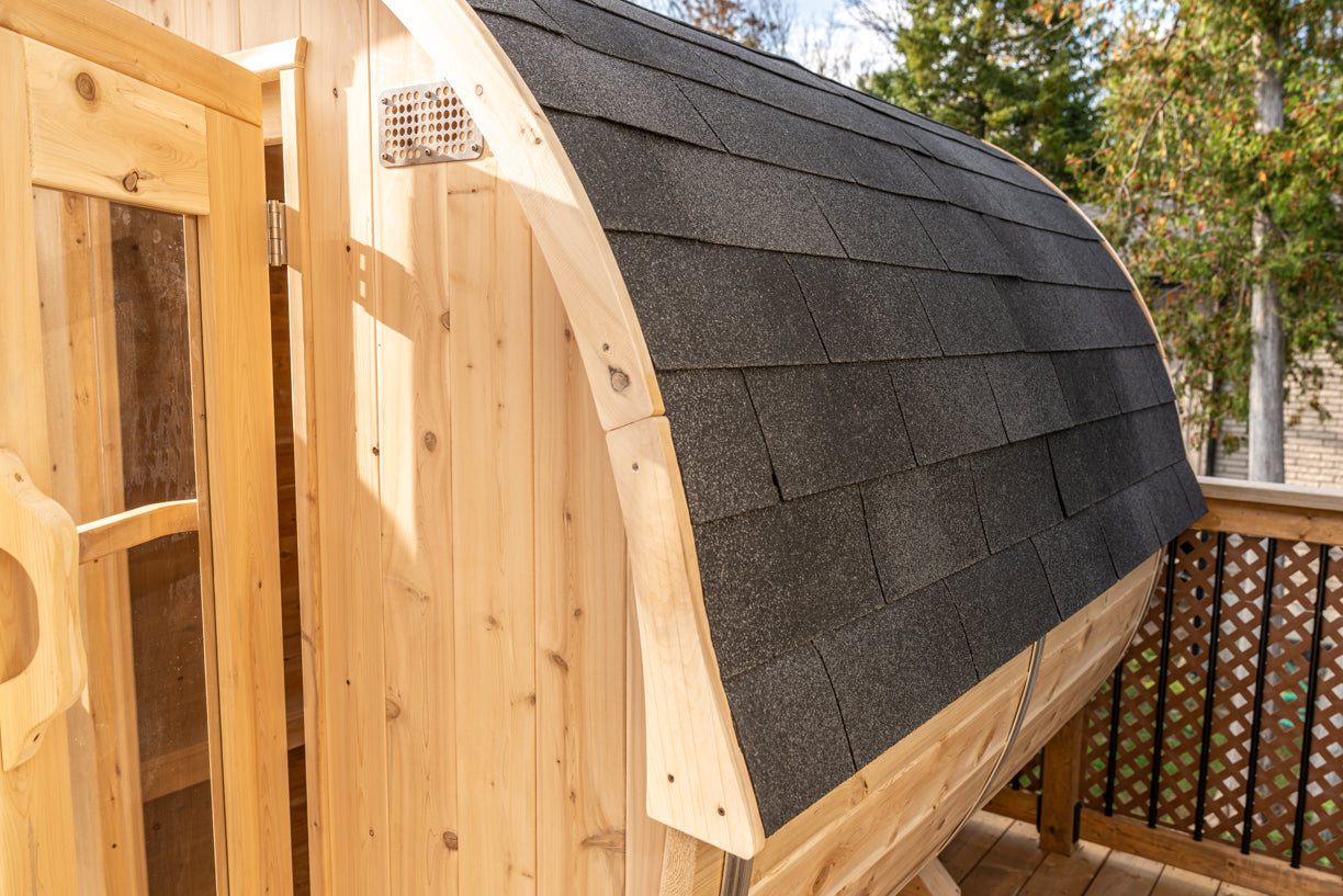 Dundalk 4 Person White Cedar Outdoor Sauna Harmony | 2-4 People | Wood or Electric Heater