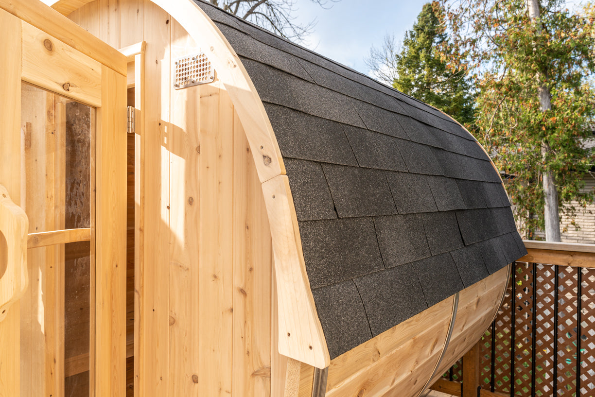 Dundalk 4 Person White Cedar Outdoor Sauna Harmony | 2-4 People | Wood or Electric Heater