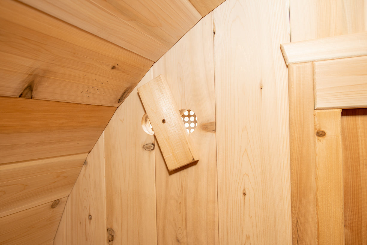 Dundalk 4 Person White Cedar Outdoor Sauna Harmony | 2-4 People | Wood or Electric Heater