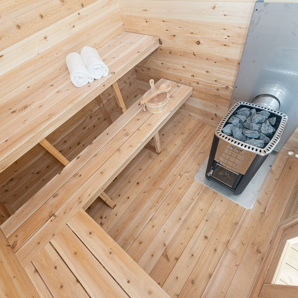 CT Georgian Cabin Sauna with Porch | 2-6 People | Wood or Electric Heater