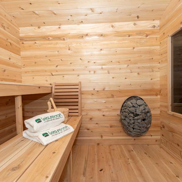 CT Georgian Cabin Sauna with Porch | 2-6 People | Wood or Electric Heater