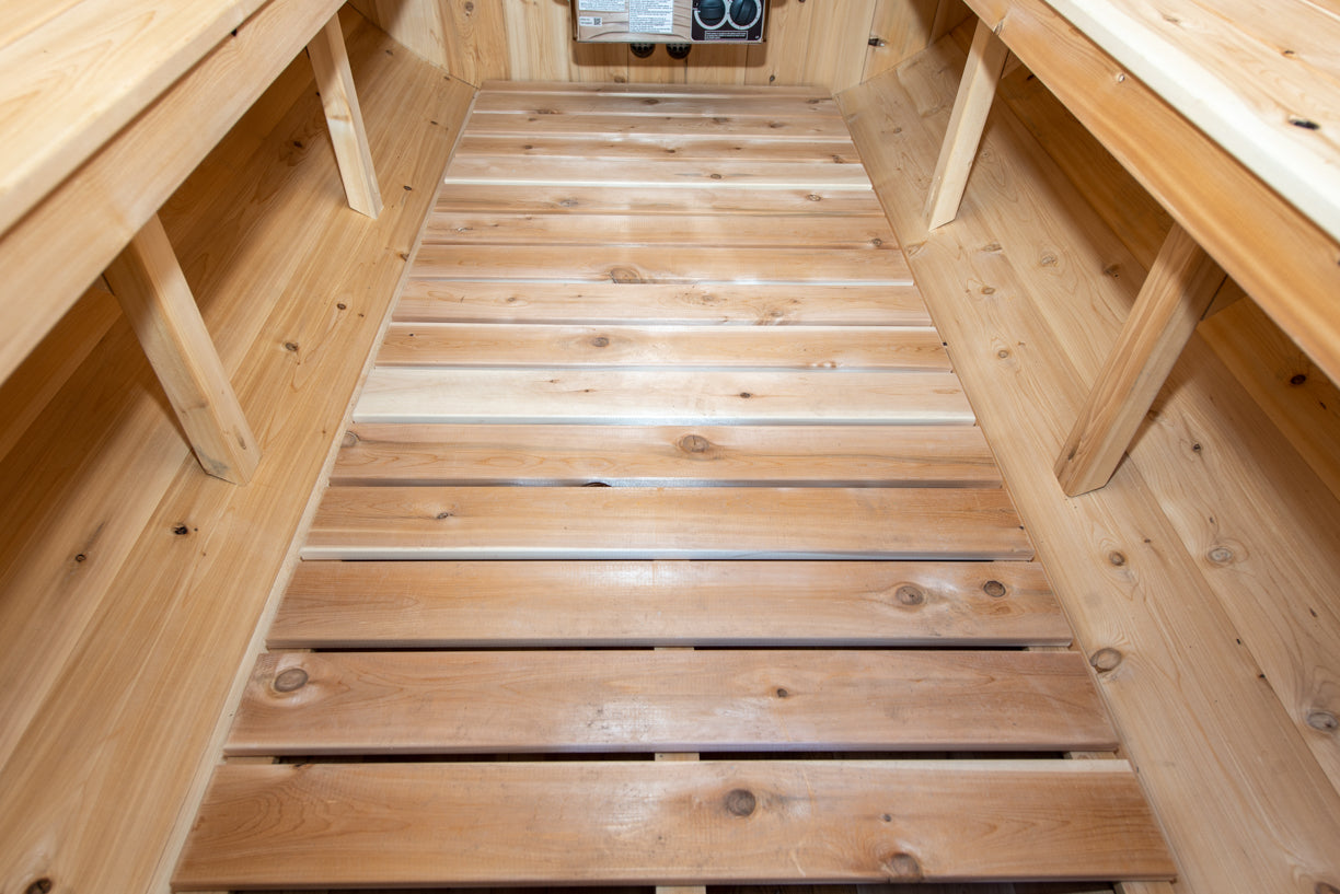 Dundalk 4 Person White Cedar Outdoor Sauna Harmony | 2-4 People | Wood or Electric Heater