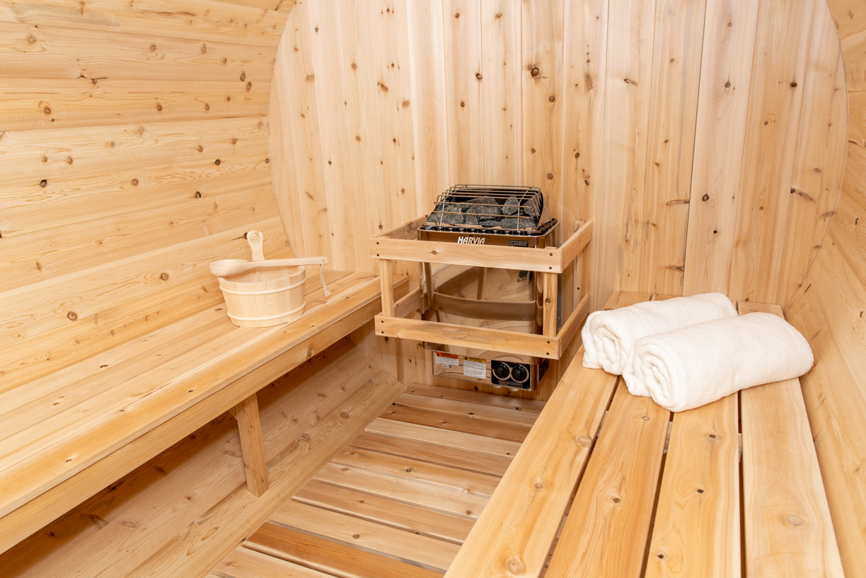 Dundalk Canadian Timber White Cedar Tranquility Outdoor | 2-4 People | Wood or Electric Heater