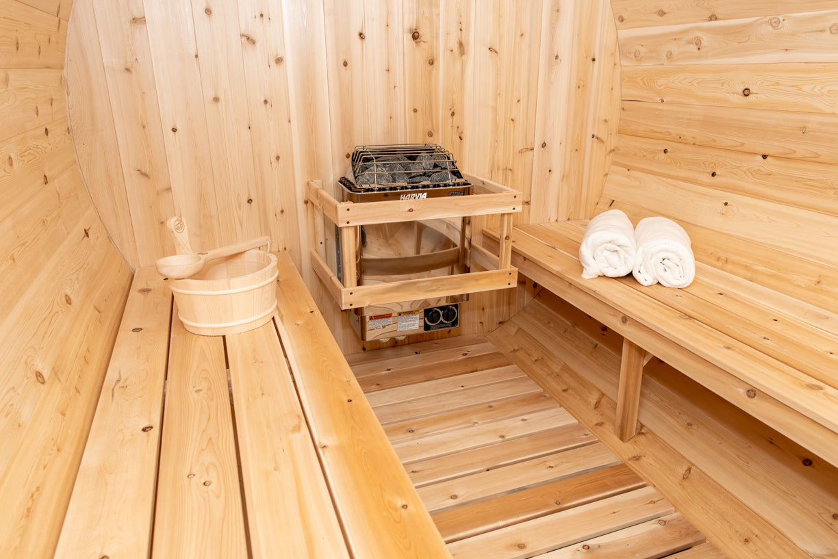 Dundalk Canadian Timber White Cedar Tranquility Outdoor | 2-4 People | Wood or Electric Heater