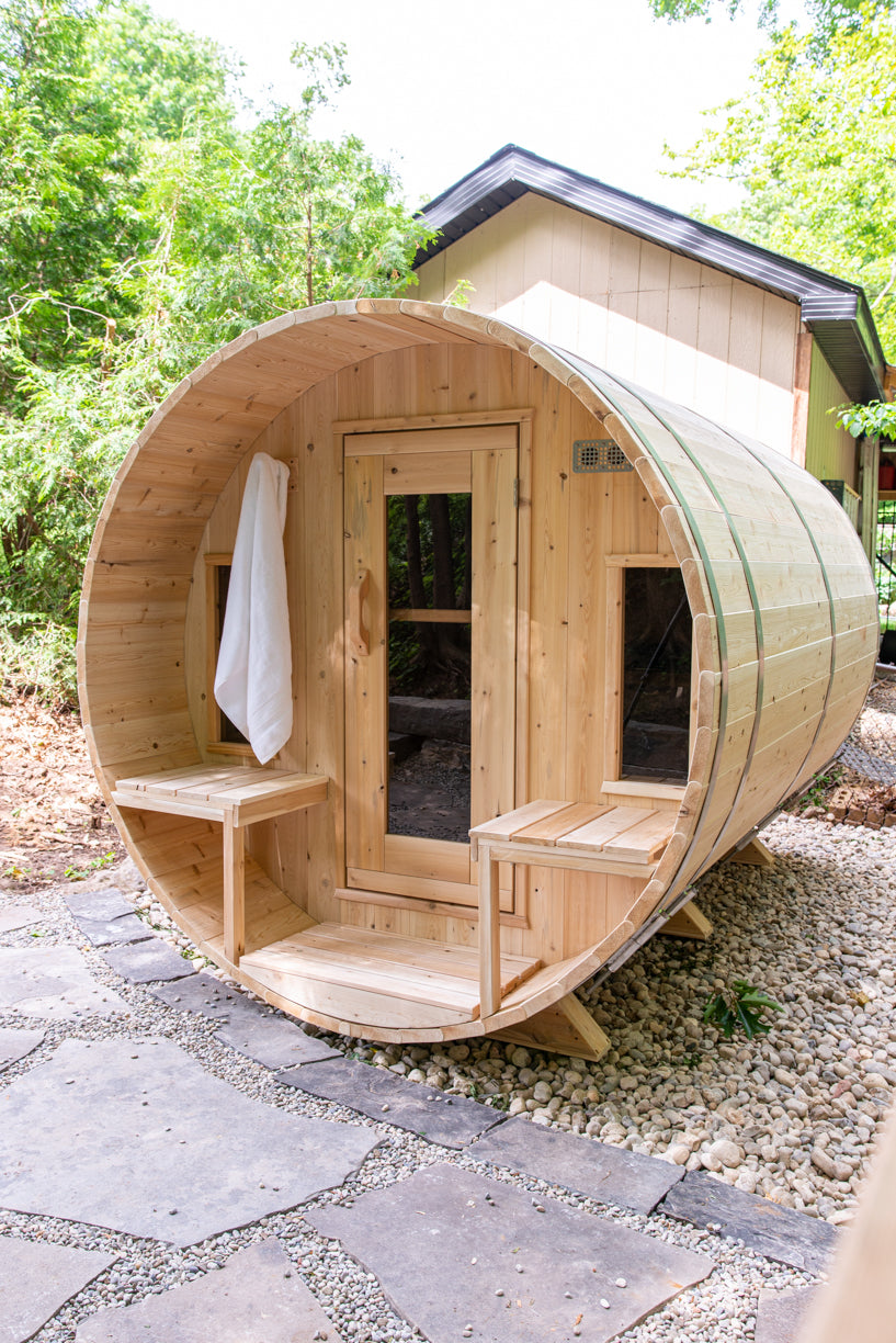 Dundalk Canadian Timber White Cedar Tranquility Outdoor | 2-4 People | Wood or Electric Heater