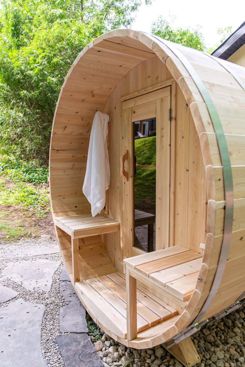 Dundalk Canadian Timber White Cedar Tranquility Outdoor | 2-4 People | Wood or Electric Heater