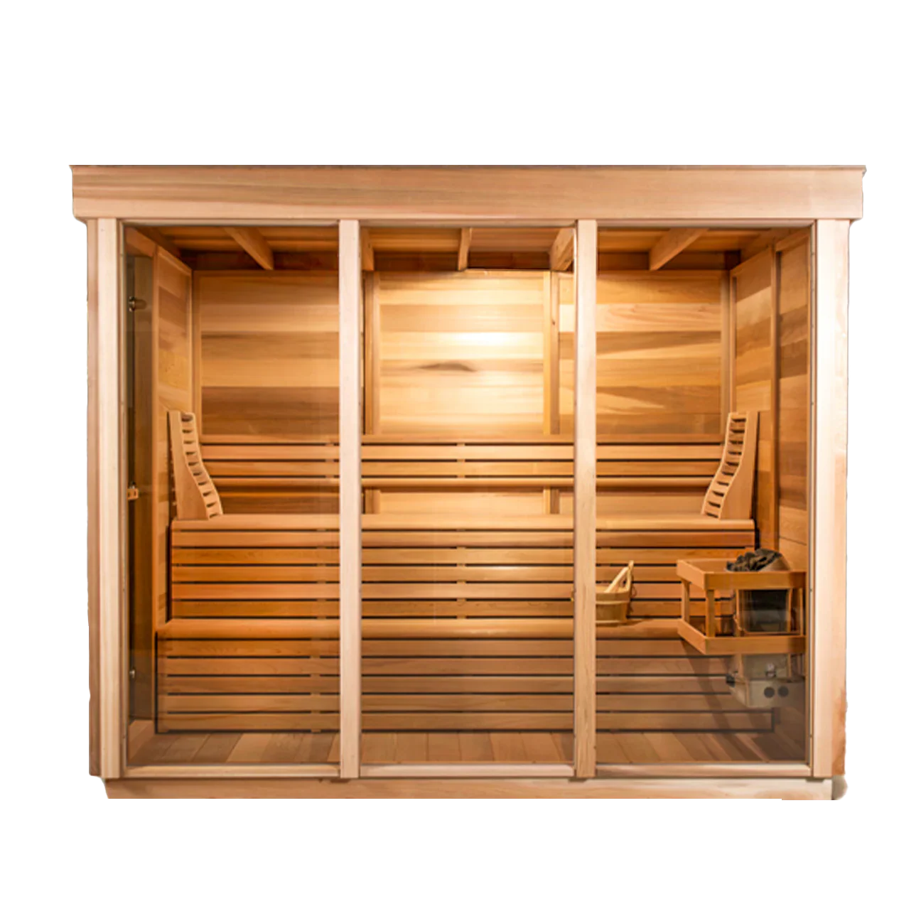 Outdoor 580 Pure Cube Sauna - 5 Person - Clear Red Cedar