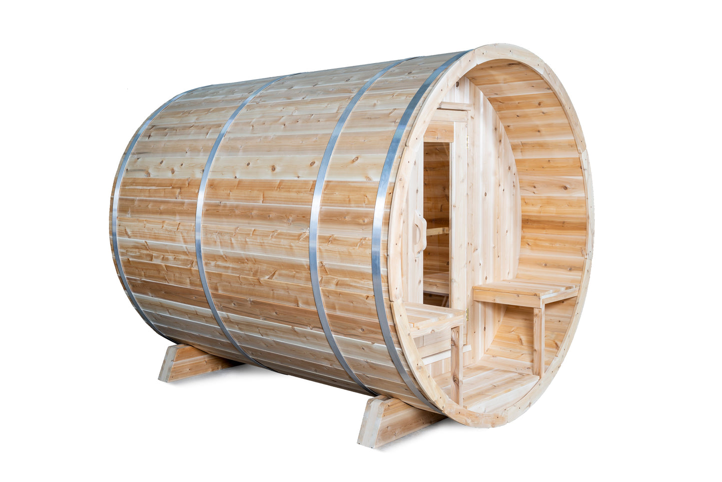 Dundalk Canadian Timber White Cedar Serenity Outdoor Sauna | 2-4 People | Wood or Electric Heater