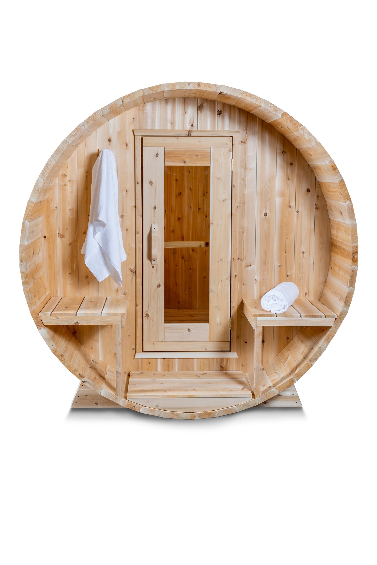 Dundalk Canadian Timber White Cedar Serenity Outdoor Sauna | 2-4 People | Wood or Electric Heater