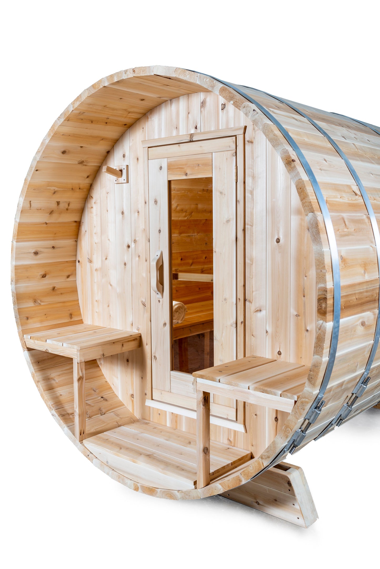 Dundalk Canadian Timber White Cedar Serenity Outdoor Sauna | 2-4 People | Wood or Electric Heater