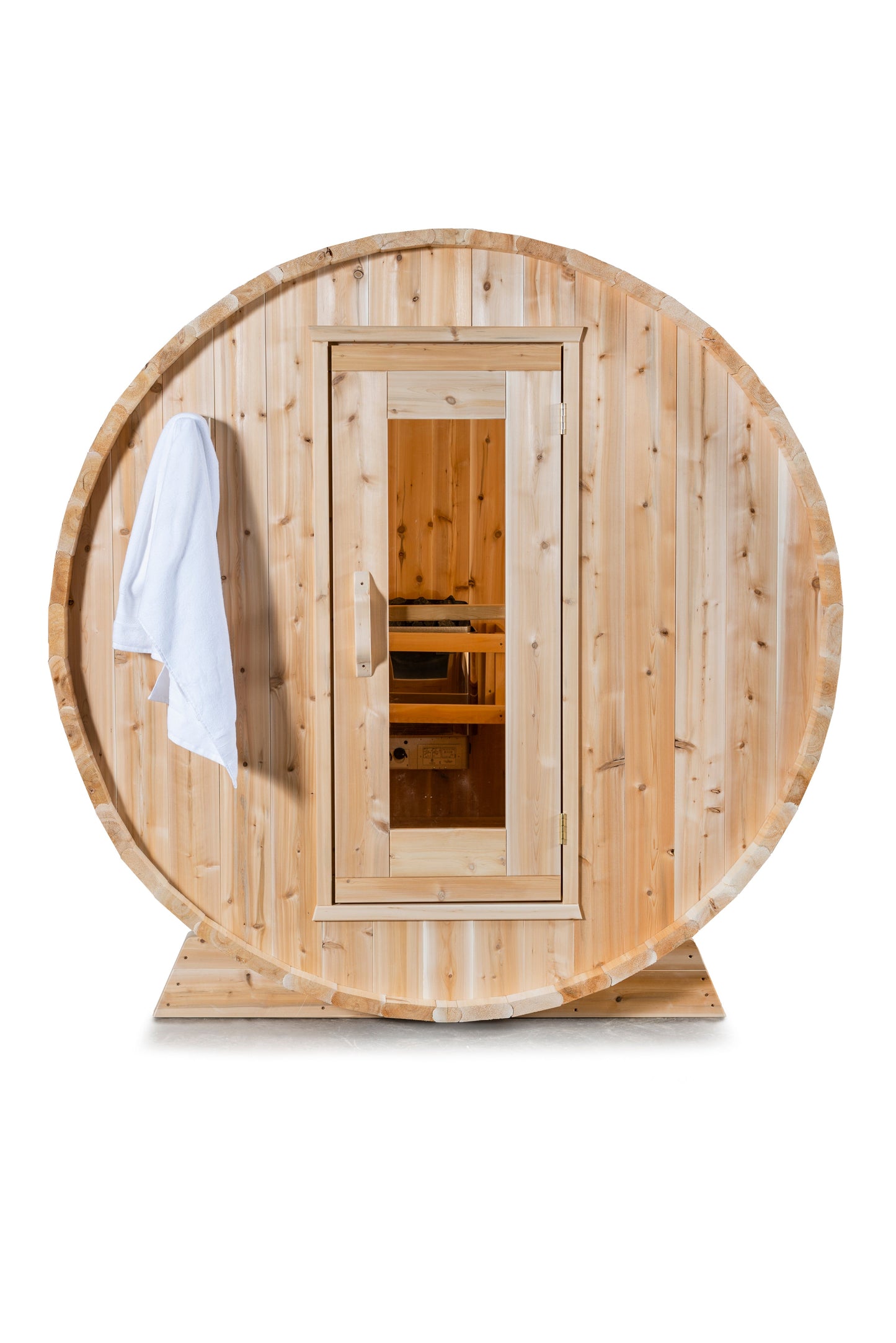 Dundalk 4 Person White Cedar Outdoor Sauna Harmony | 2-4 People | Wood or Electric Heater