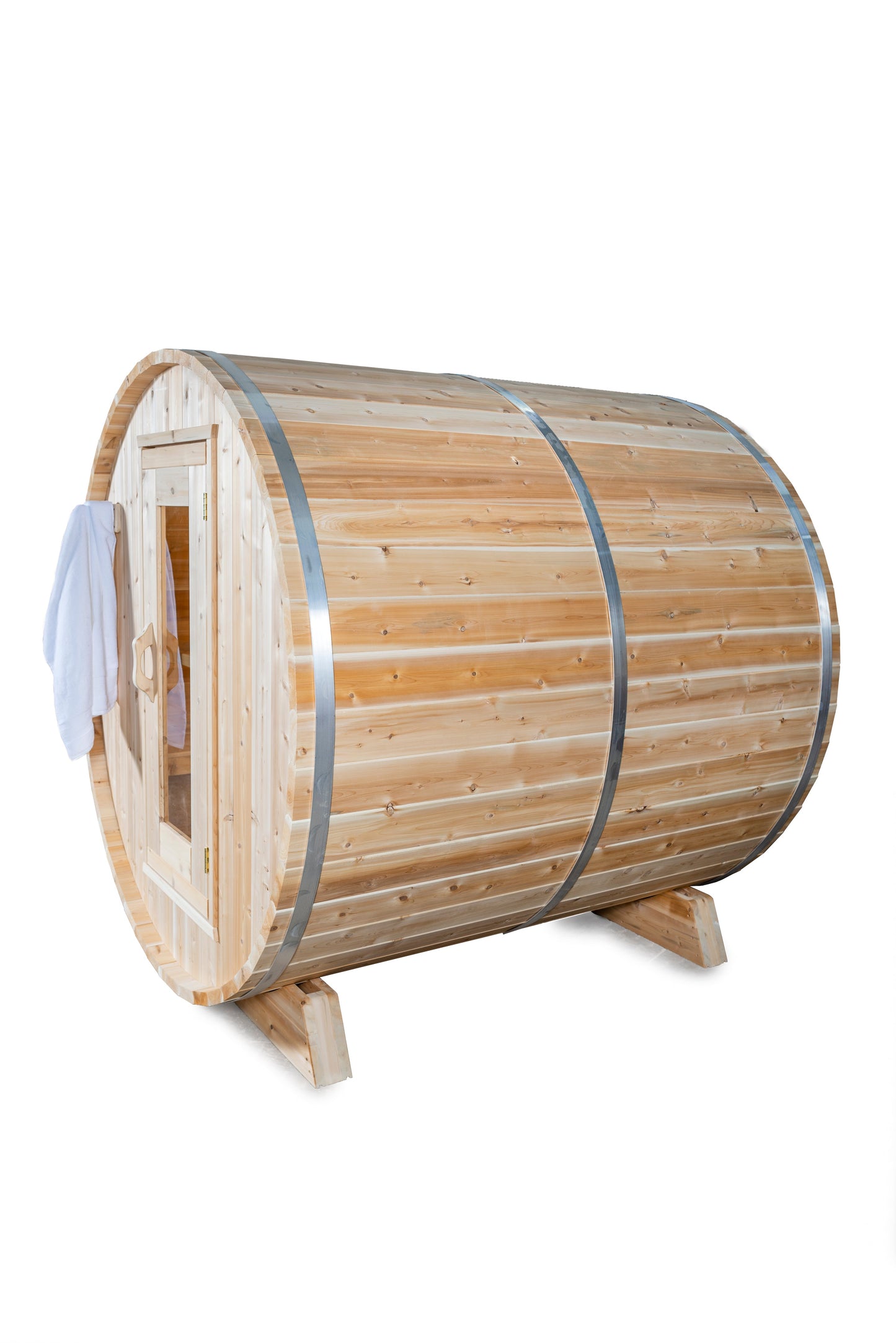Dundalk 4 Person White Cedar Outdoor Sauna Harmony | 2-4 People | Wood or Electric Heater