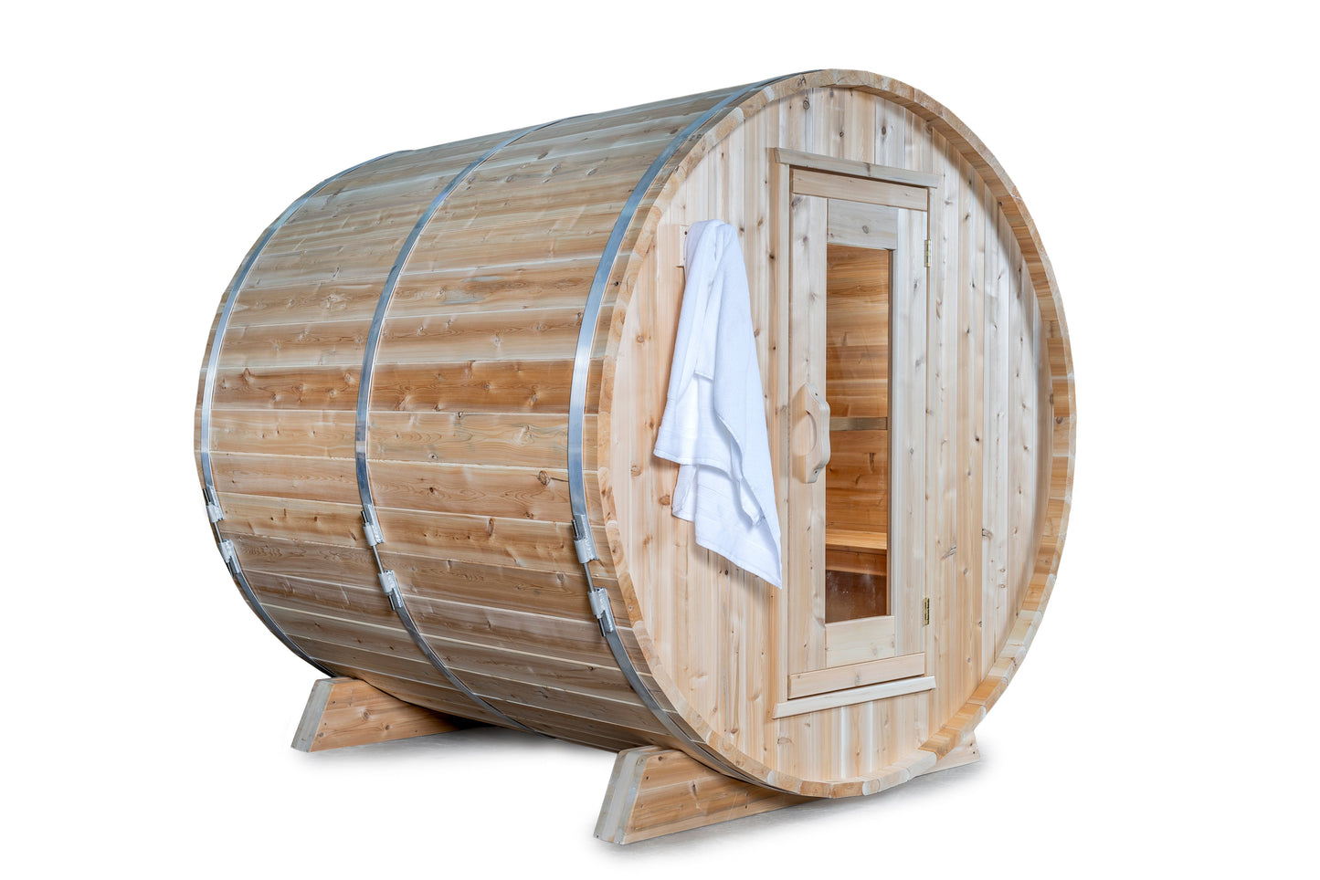 Dundalk 4 Person White Cedar Outdoor Sauna Harmony | 2-4 People | Wood or Electric Heater