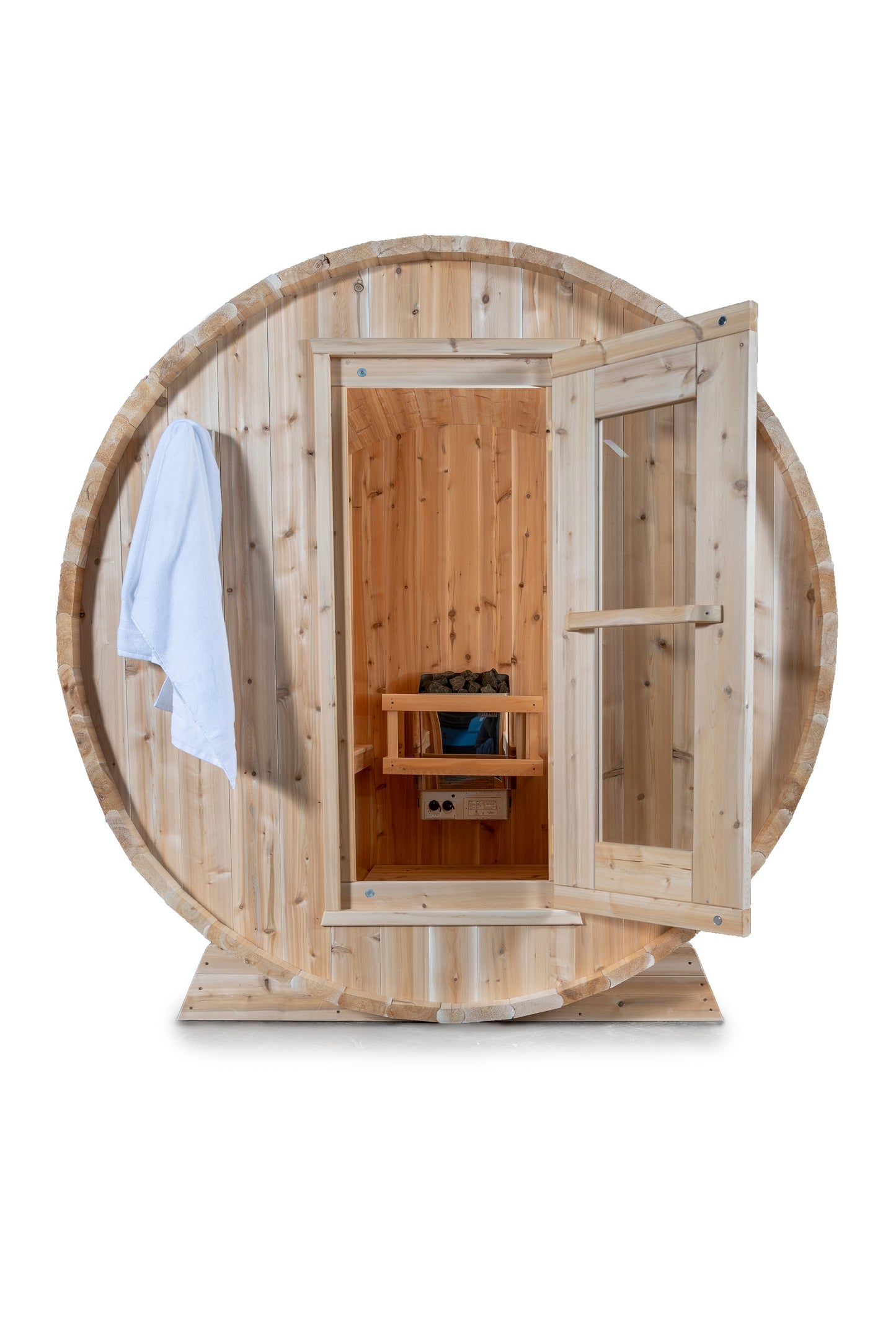 Dundalk 4 Person White Cedar Outdoor Sauna Harmony | 2-4 People | Wood or Electric Heater