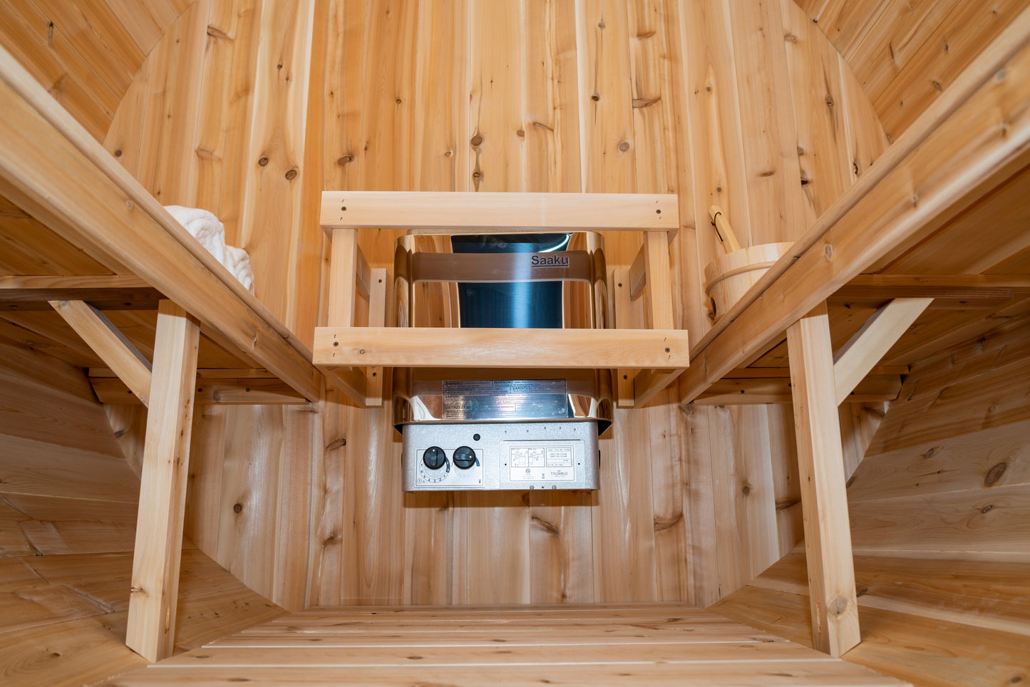 Dundalk 4 Person White Cedar Outdoor Sauna Harmony | 2-4 People | Wood or Electric Heater