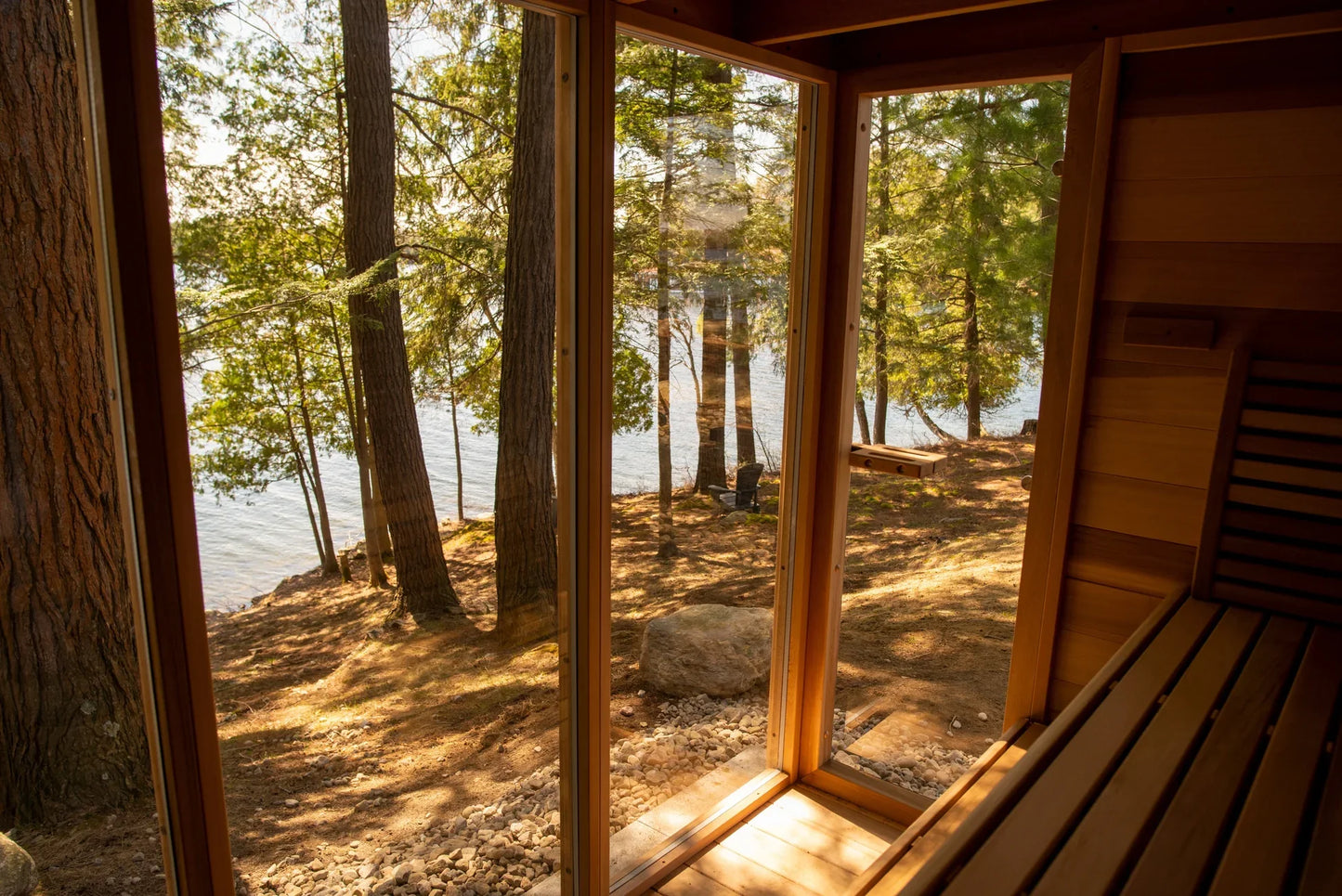 Outdoor 580 Pure Cube Sauna - 5 Person - Clear Red Cedar