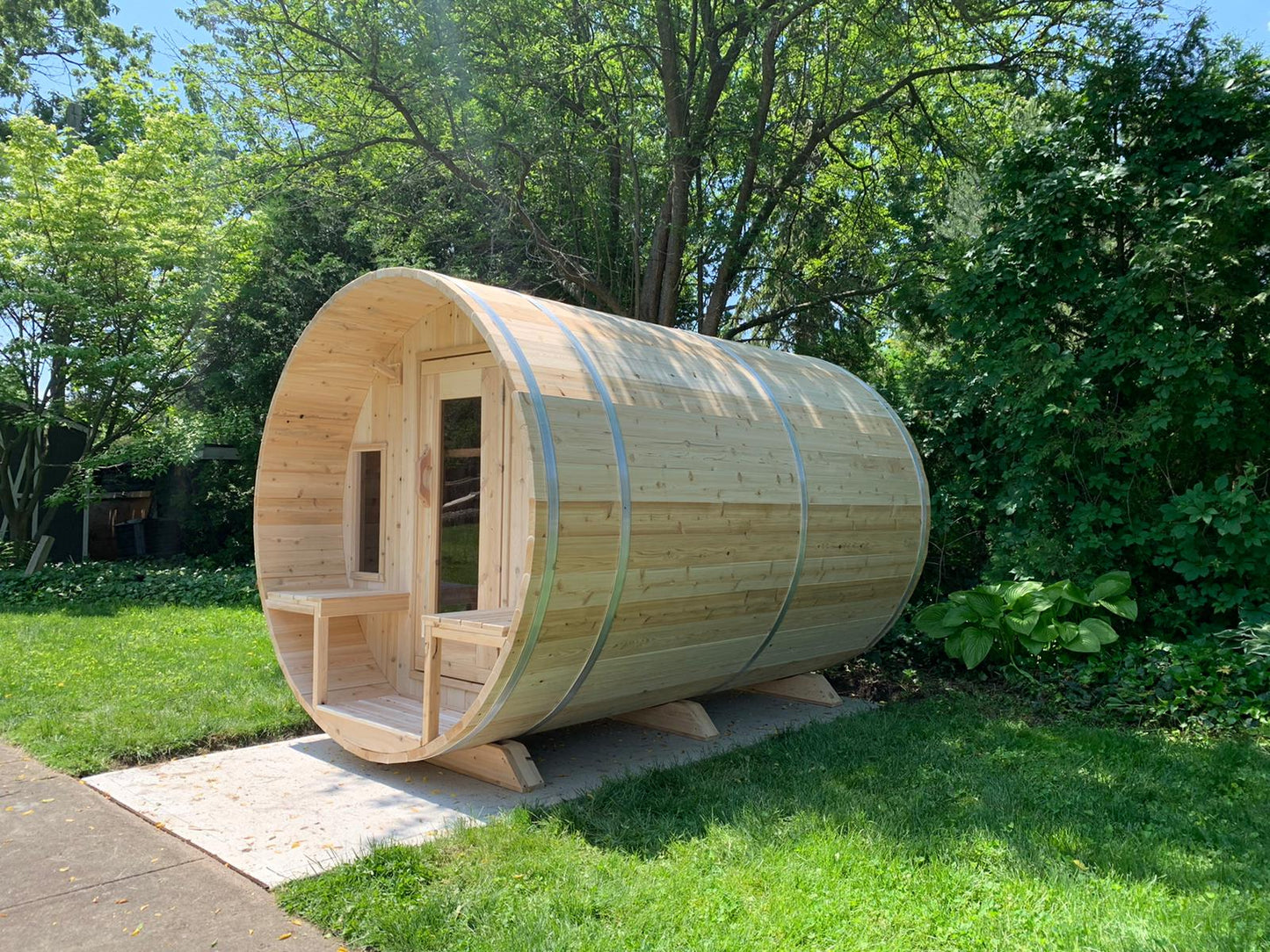 Dundalk Canadian Timber White Cedar Tranquility Outdoor | 2-4 People | Wood or Electric Heater
