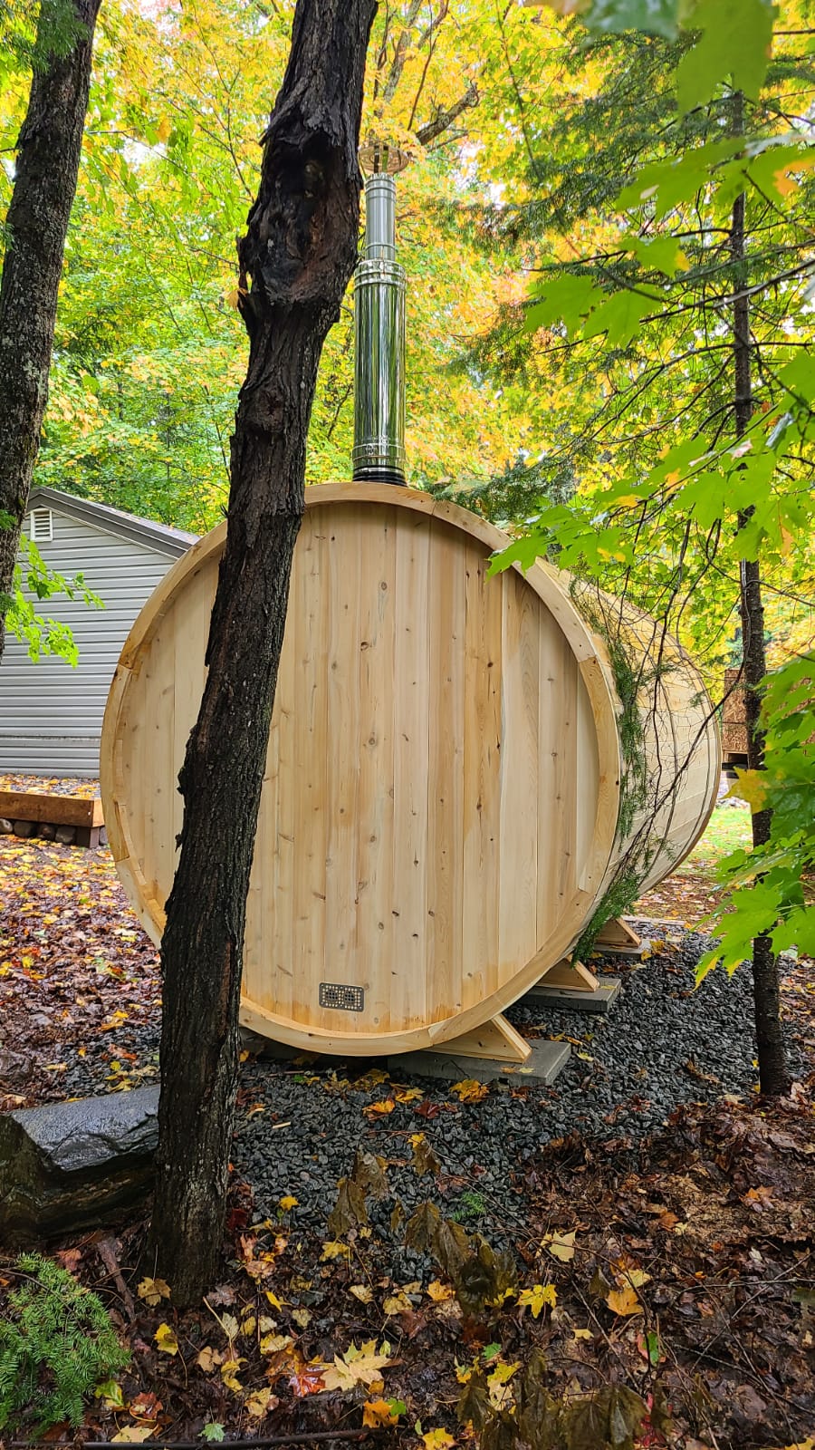 Dundalk Canadian Timber White Cedar Tranquility Outdoor | 2-4 People | Wood or Electric Heater