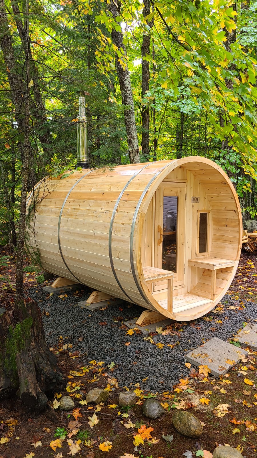 Dundalk Canadian Timber White Cedar Tranquility Outdoor | 2-4 People | Wood or Electric Heater