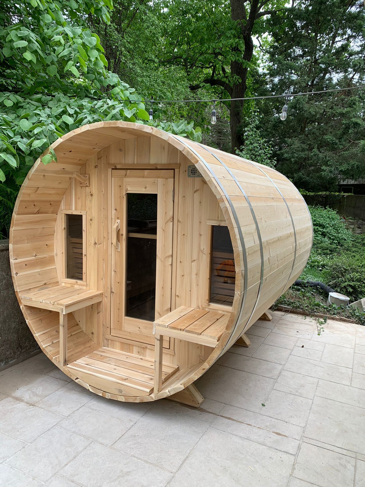 Dundalk Canadian Timber White Cedar Tranquility Outdoor | 2-4 People | Wood or Electric Heater