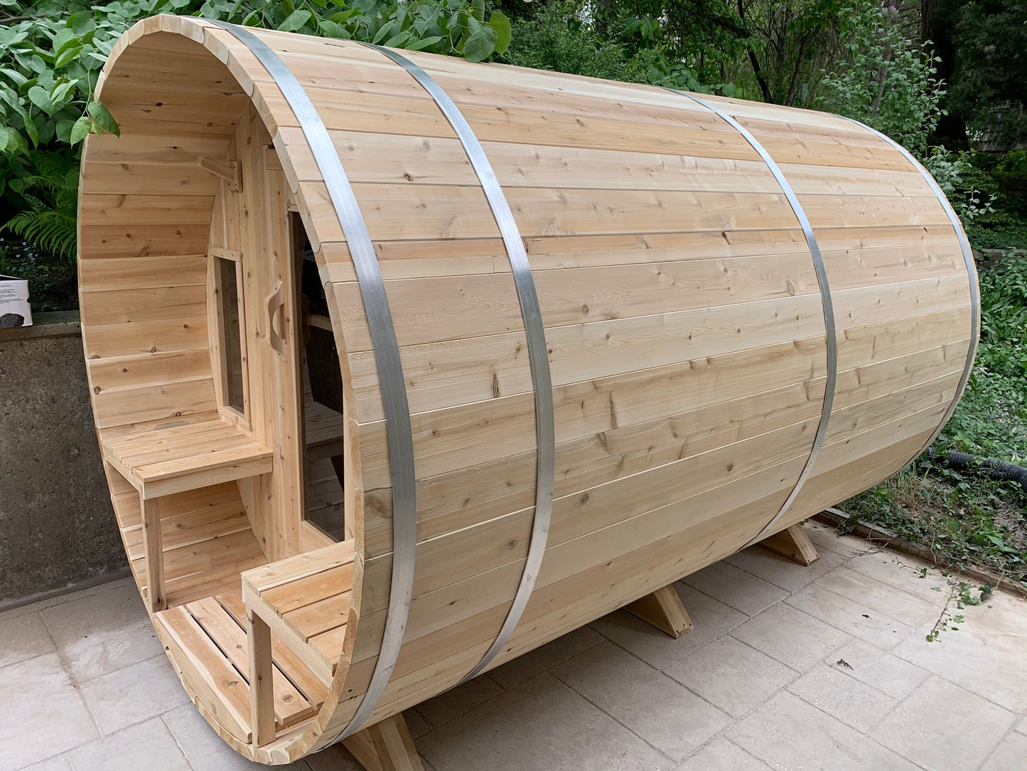 Dundalk Canadian Timber White Cedar Tranquility Outdoor | 2-4 People | Wood or Electric Heater