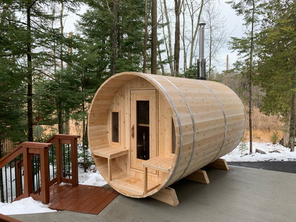 Dundalk Canadian Timber White Cedar Tranquility Outdoor | 2-4 People | Wood or Electric Heater