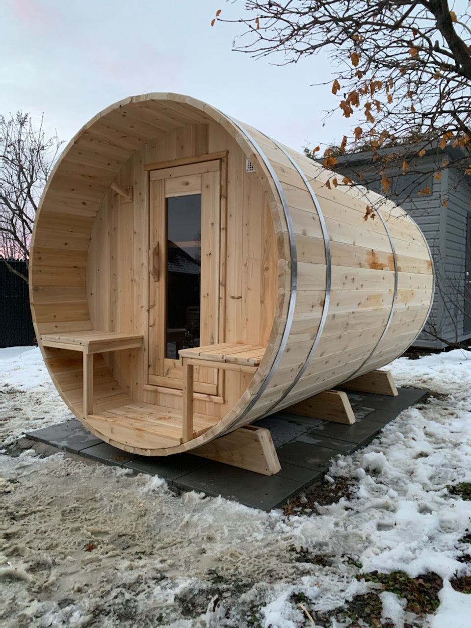 Dundalk Canadian Timber White Cedar Tranquility Outdoor | 2-4 People | Wood or Electric Heater