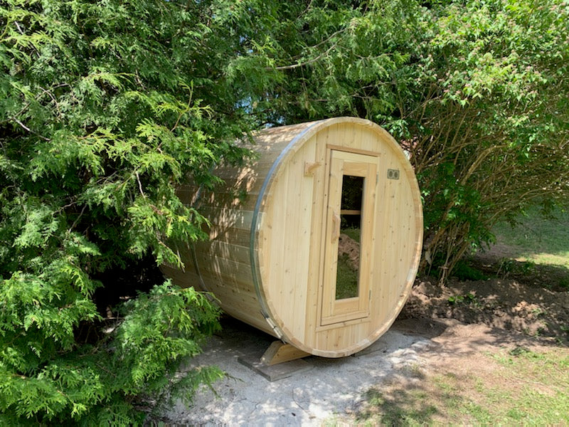 Dundalk 4 Person White Cedar Outdoor Sauna Harmony | 2-4 People | Wood or Electric Heater