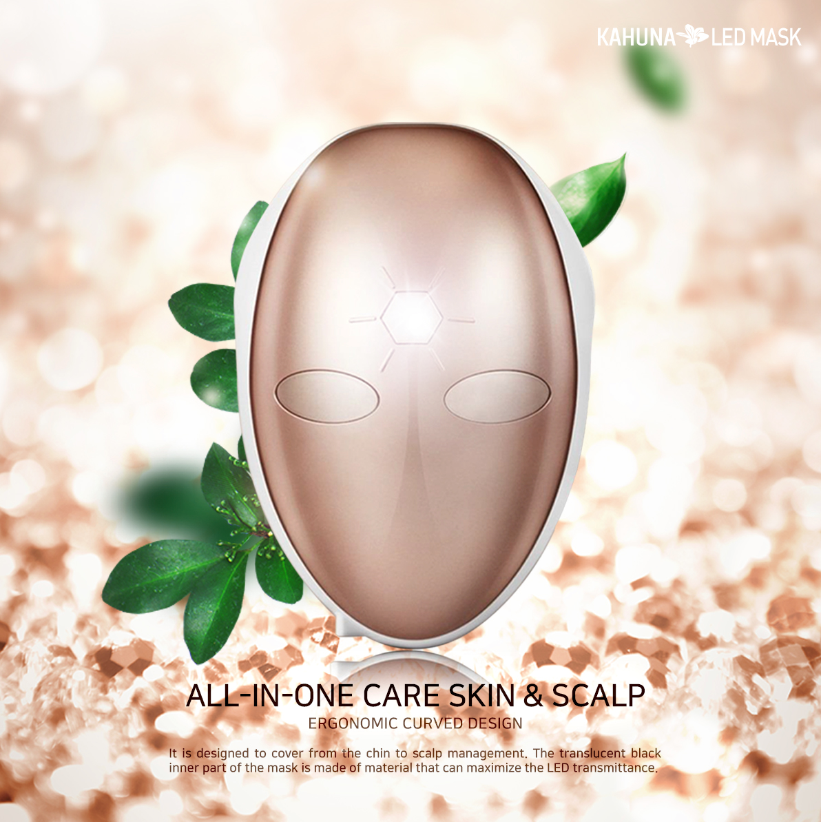 Kahuna Mask – Rosegold / White