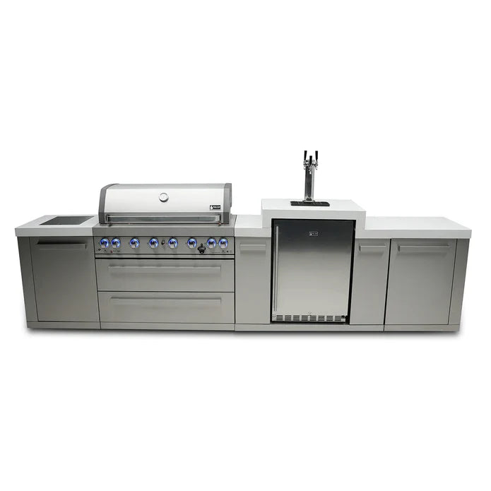Mont Alpi 805 BBQ Grill Island with Kegerator - MAi805-KEG 142''