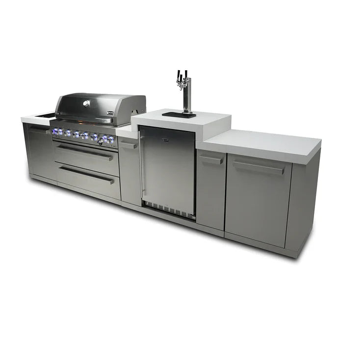 Mont Alpi 805 BBQ Grill Island with Kegerator - MAi805-KEG 142''