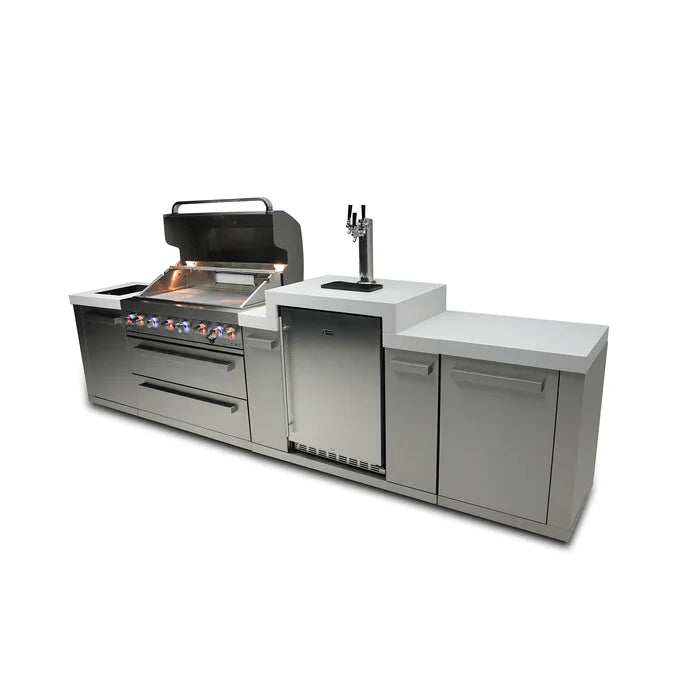 Mont Alpi 805 BBQ Grill Island with Kegerator - MAi805-KEG 142''