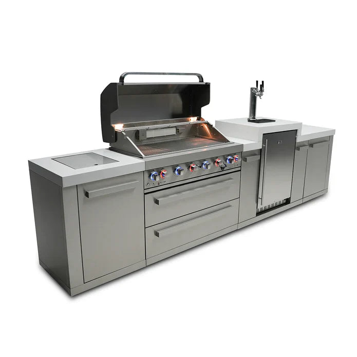 Mont Alpi 805 BBQ Grill Island with Kegerator - MAi805-KEG 142''