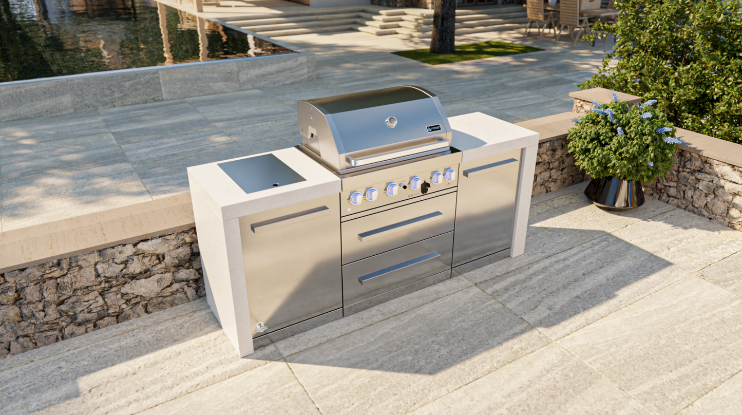 Mont Alpi 4-burner Deluxe Island MAi400-D 82''