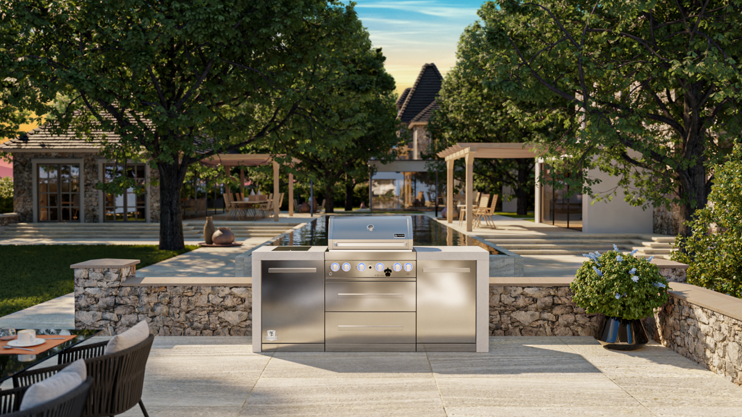 Mont Alpi 4-burner Deluxe Island MAi400-D 82''