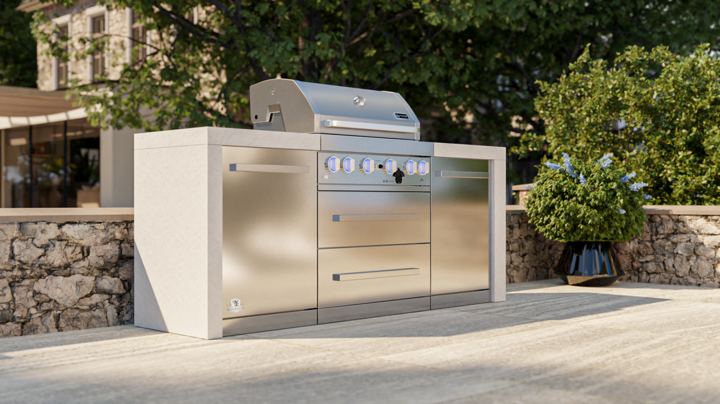 Mont Alpi 4-burner Deluxe Island MAi400-D 82''