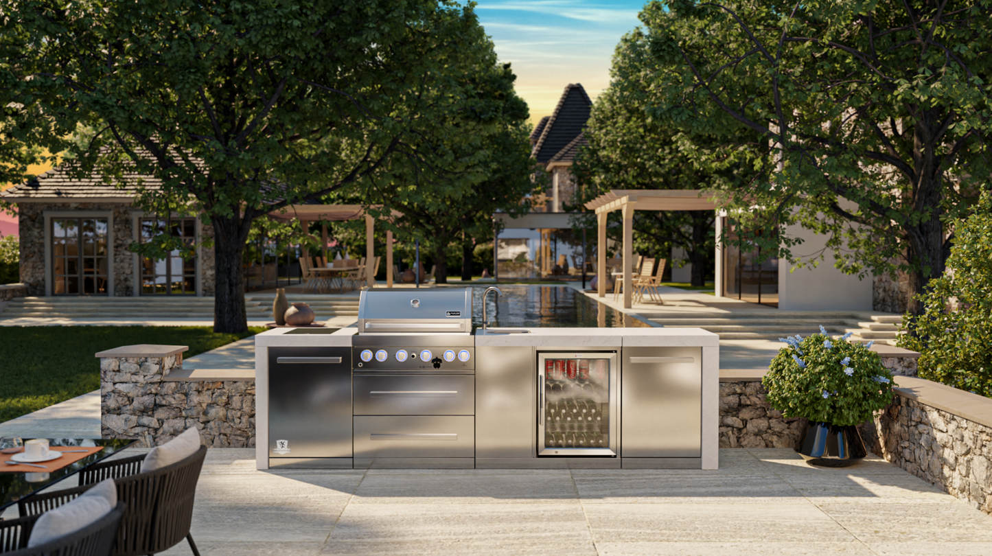 Mont Alpi 4-burner Deluxe Island With A Beverage Center MAi400-DBEV - 120''