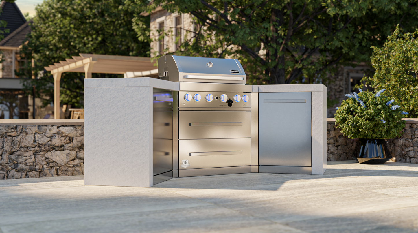 Mont Alpi 4-burner Deluxe Island with 45-degree corners MAi400-D45 - 106''