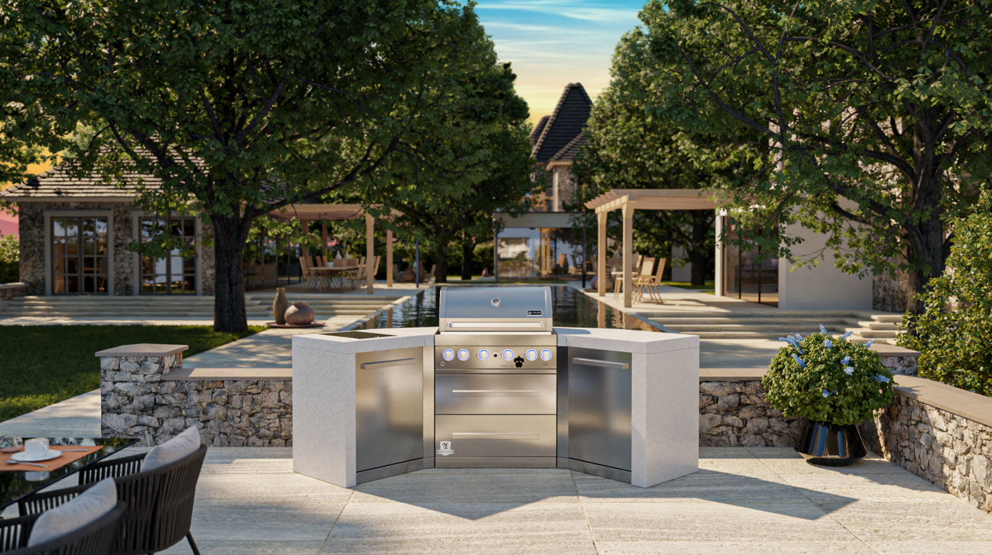 Mont Alpi 4-burner Deluxe Island with 45-degree corners MAi400-D45 - 106''