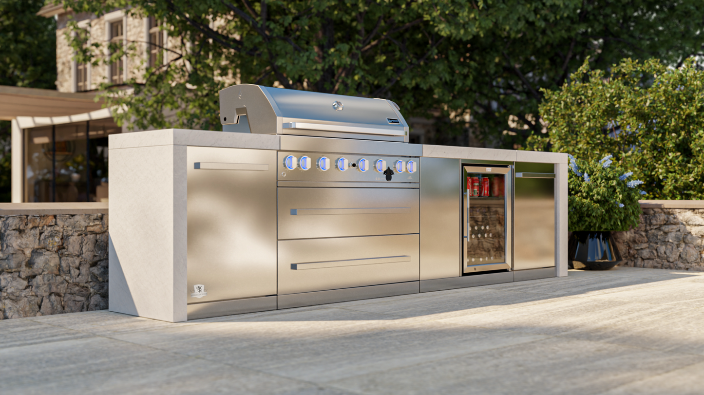 Mont Alpi 6-burner Deluxe Island With A Beverage Center MAi805-DBEV - 132''
