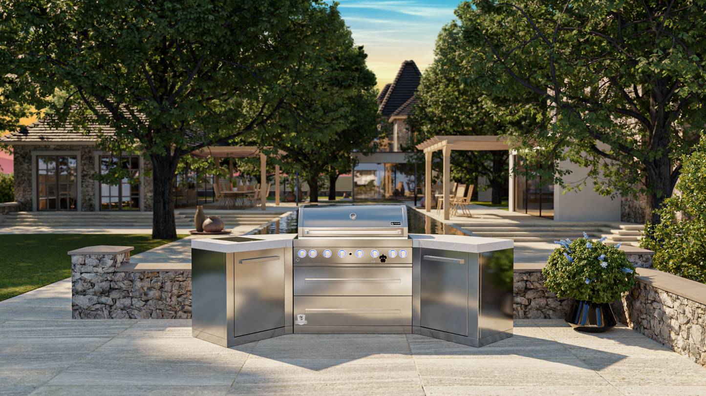 Mont Alpi 6-burner island grill with 45-degree corners MAi805-45 - 110''