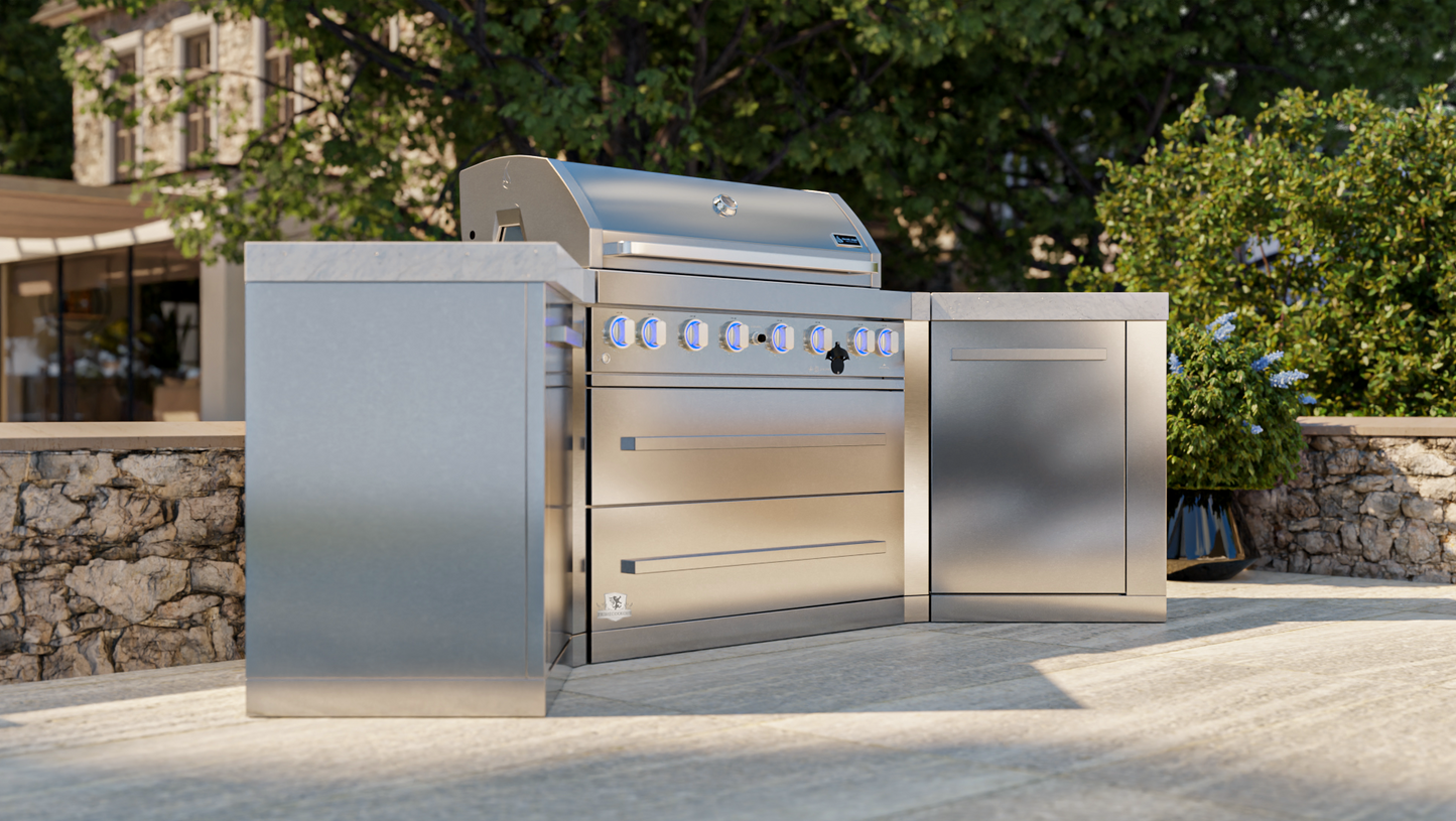 Mont Alpi 6-burner island grill with 45-degree corners MAi805-45 - 110''