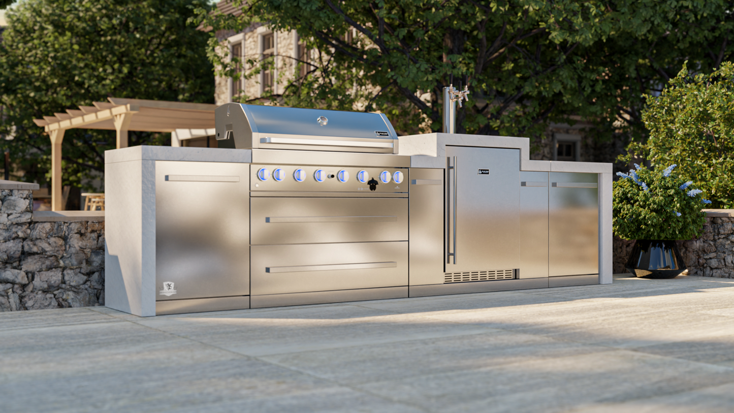Mont Alpi 805 Deluxe Island with a Kegerator - MAi805-DKEG - 142''